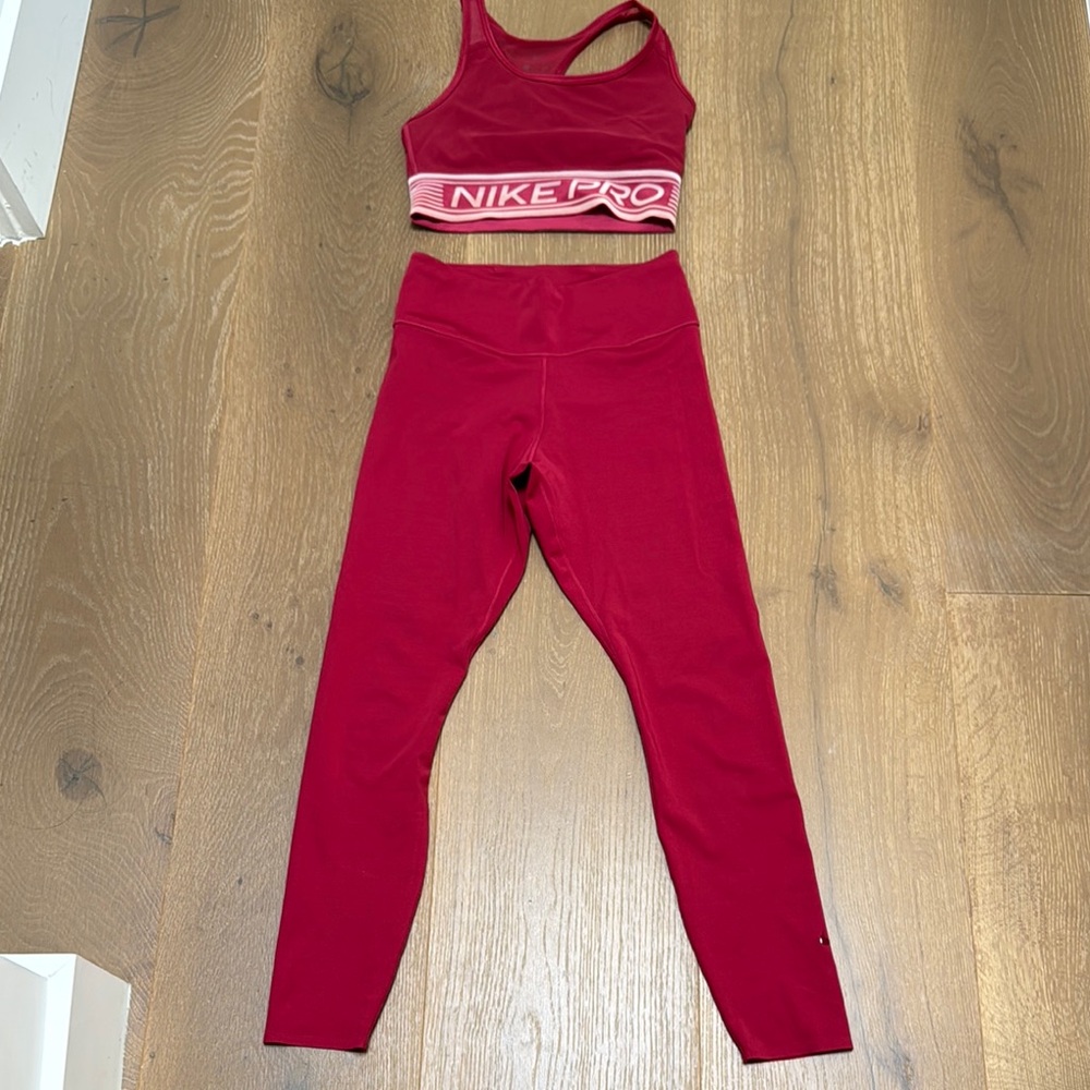 Nike Pro Red Activewear Set